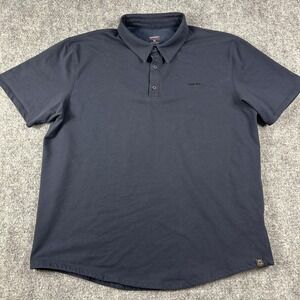 Ghost Golf Polo Shirt Mens XL Blue Solid Stretch Cotton Blend Performance Golf